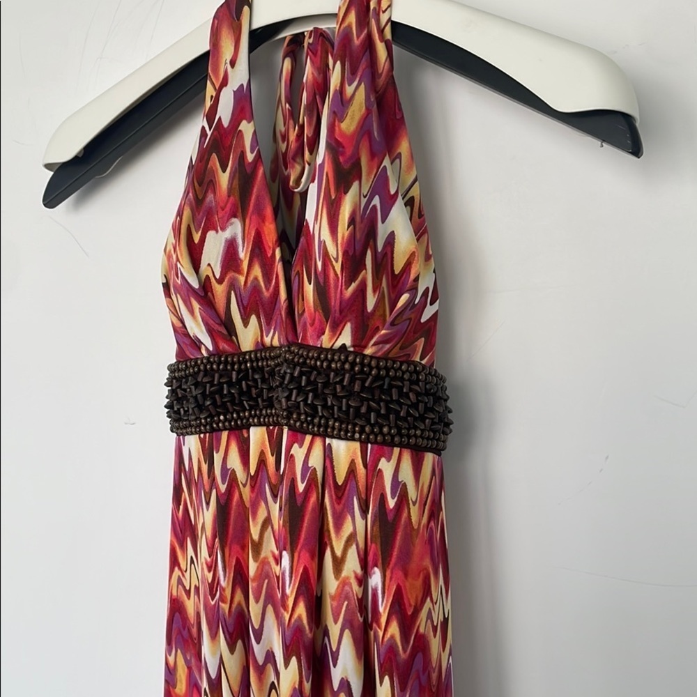 Sequin Hearts Red and Pink Halter Sundress